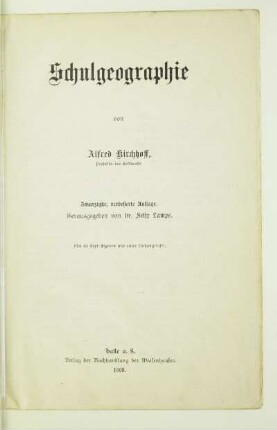 Schulgeographie