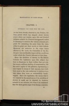 Chapter I. Expressing the juice from the cane