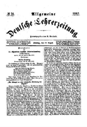 Protokolle der 14. allgemeinen deutschen Lehrerversammlung
