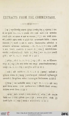 Extracts from the commentary