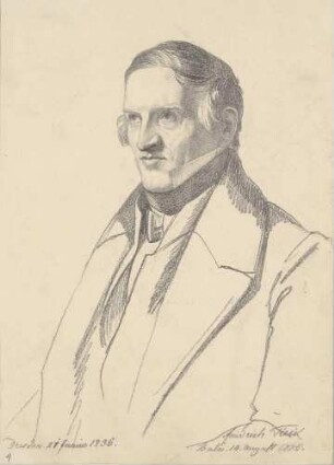 Bildnis Tieck, Christian Friedrich (1776-1851), Bildhauer