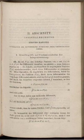 II. Abschnitt. Integralrechnung.