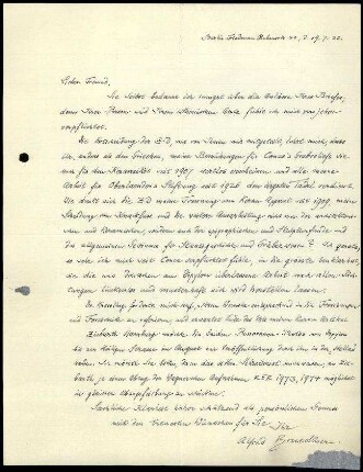 A. Brueckner an G. Karo