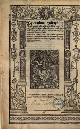 Speculum disciplin[a]e Monasticae ... Caroli Ferna[n]di ...