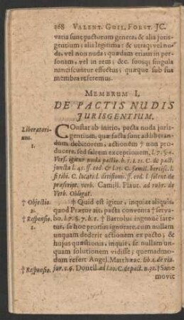 Membrum I. De Pactis Nudis Iurisgentium.