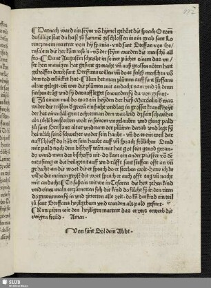 Von sant Sol dem Abbt