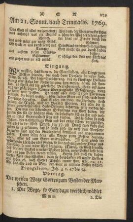Am 21. Sonnt. nach Trinitatis. 1769