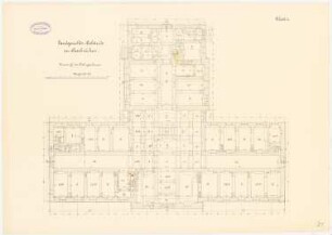 Landgericht, Saarbrücken: Grundriss KG 1:100