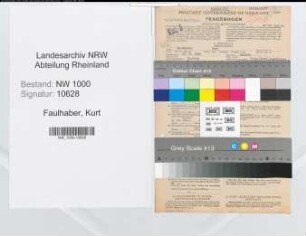 Entnazifizierung Kurt Faulhaber, geb. 28.06.1882 (Landesinspektor)