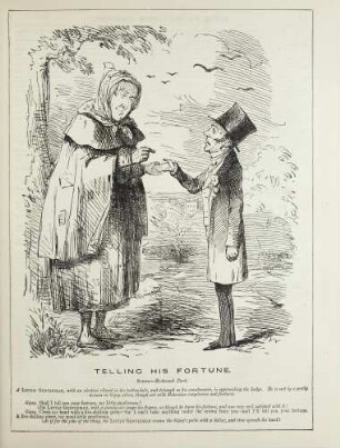 Telling his fortune. Scene - Richmond Park