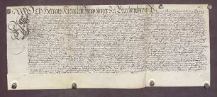 Gültbrief des Hans Kremlin gegen die Pfarrkirche zu Büchenbronn, unter Verpfändung von Gütern daselbst