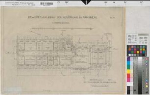 Arnsberg, Regierungshauptgebäude, Altbau, 2. Obergeschoss, Grundriss