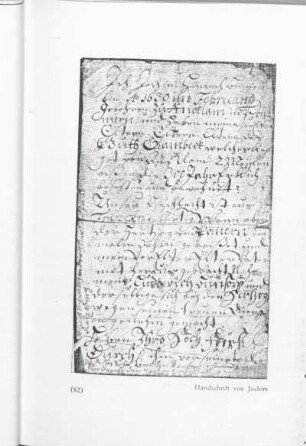 Handschrift von Jochim