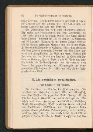 1. Die Cordillere von Mérida.