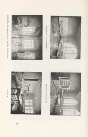 Aseptischer Operationssaal ; Operationszimmer II ; Septisches Operationszimmer auf der Isolirstation ; Poliklinik