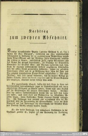 Nachtrag zum zweyten Abschnitt