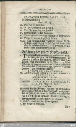 Erklärung der zwoten Kupfer-Tafel