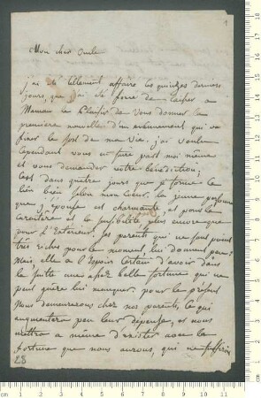 Brief von Hippolyte de Chamisso und Louis Marie Chamisso  an Louis-Charles de Chamisso