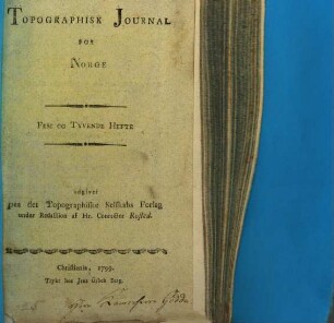 Topographisk journal for Norge. 25. 1799