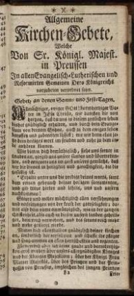 Gebet, an denen Sonn- und Fest-Tagen. - Am heiligen Pfingst-Feste.