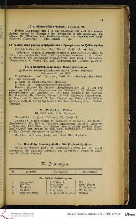 II. Innungen.