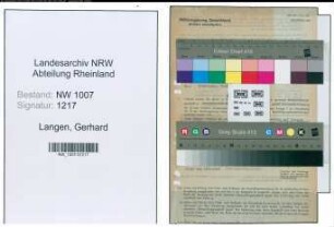 Entnazifizierung Gerhard Langen , geb. 24.08.1901 (Elektriker)