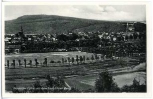 Rochlitz. Blick auf Rochlitz und den Rochlitzer Berg