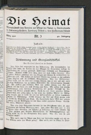 März 1930, Nr. 3, 40. Jahrgang