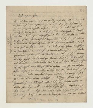 Brief von Georg Franz Burkhard Kloss an Joseph Heller