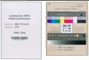 Entnazifizierung Dora Vieth , geb. 24.09.1910 ()