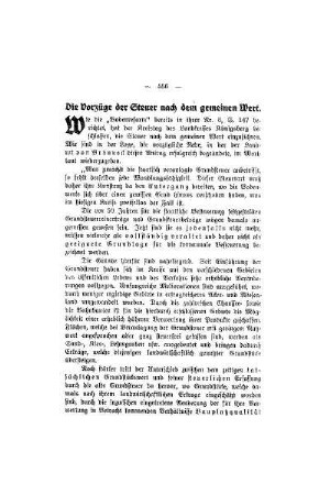 Die Vorzüge der Steuer nach dem gemeinen Wert
