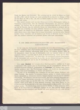 II. Die Drei Entwicklungsstufen Der Arabischen Kartographie.