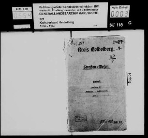 Kreisweg 13: Bammental - [Neckargemünd-]Waldhilsbach (Heft I)