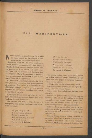 Zizi manifesta-se