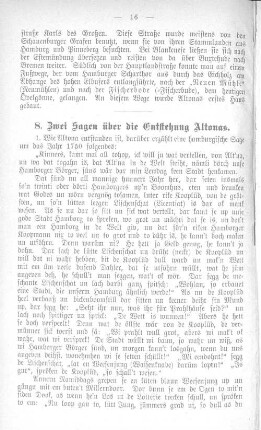 8. Zwei Sagen über die Entstehung Altonas.