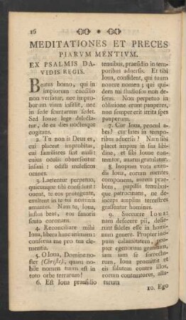 Meditatines Et Preces Piarum Mentium