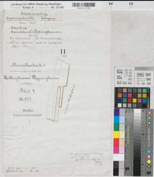 Merklinghausen (Erwitte), Zusammenlegung Merklinghausen-Wiggeringhausen, Bl. 4 Brouillonkarte I Bettinghausen Flur 11