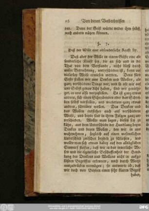 §. 7. Daß der Wille eine absonderliche Kraft sey.