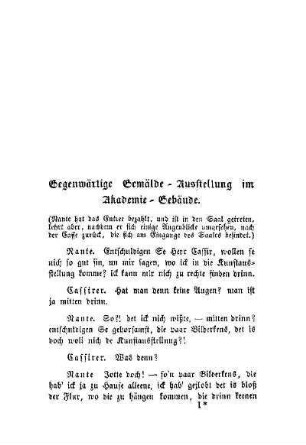 Gegenwärtige Gemälde-Ausstellung im Akademie-Gebäude