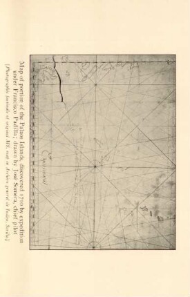 Map of portion of the Palaos Islands, discovered 1710 by expedition under Francisco Padilla ...