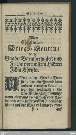 Allen Christlichen Kriegs-Leuten, ...