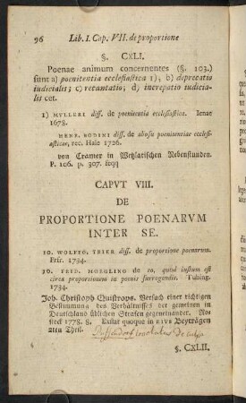 96-110, Caput VIII. De proportione poenarum inter se. - Caput IX. De mitigatione et exasperatione poenarum.