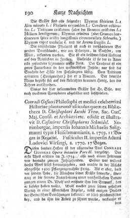 Historia plantarum. Fasc.I.II.