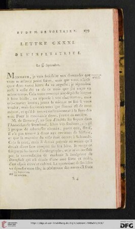 (Lettre CXXXI - CXL)