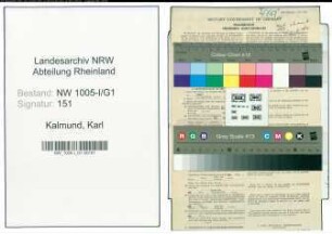 Entnazifizierung Karl Kalmund , geb. 09.01.1905 (Kaufmann)