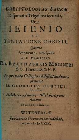 De Ieiunio Et Tentatione Christi