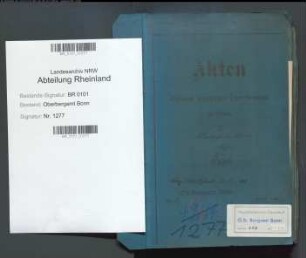 Fick; Eugen, Markscheider; Prüfungs- u. Personalakten Band 1