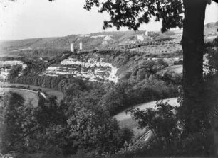 Burg Saaleck und Rudelsburg : Blick zur Burg Saaleck (links) und Rudelsburg