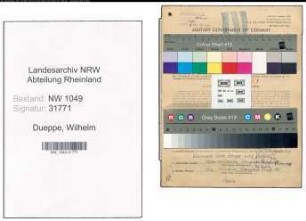 Entnazifizierung Wilhelm Dueppe , geb. 05.07.1908 (Kaufmaennischer Angestellter)