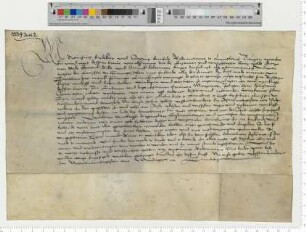 Die Ratsmannen Dionisius Bredekow und Statius Borcholt bezeugen die Abtretung einer Rente seitens der Testamentsvollstrecker und Verweser der "Almissen der Henningesschen".
